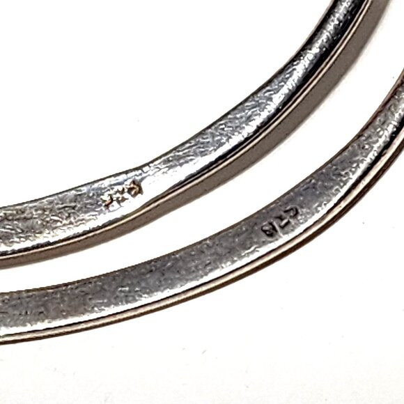 925 silver oval earrings - Picture 3 of 7